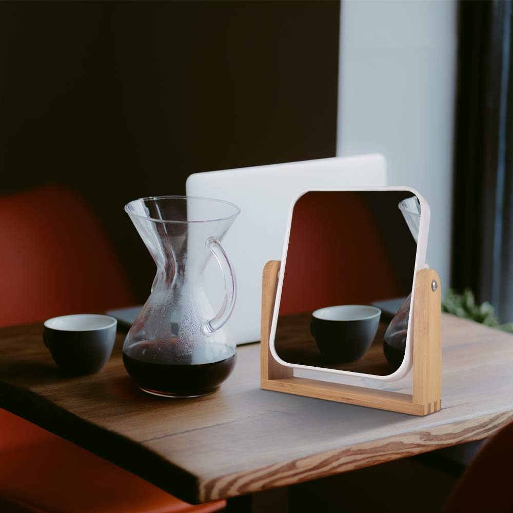 Makeup Mirror with Bamboo Stand 3X Magnification