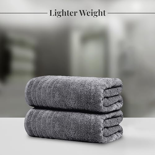 Tens TowelsVersatile and Soft Extra Large Bath Towels 35x70 100 CottonDark Grey