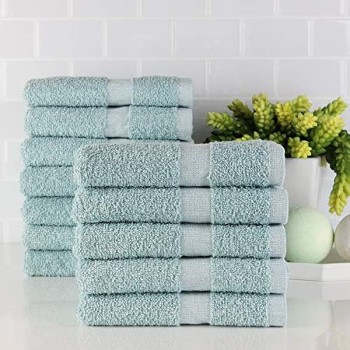 Bleach Safe Microfiber Alternative - Fibertone 12-Piece Hand Towel Set