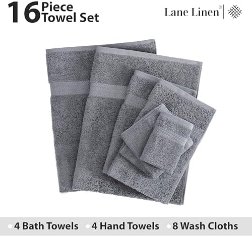 16-Piece Premium Cotton Bath Towels for Luxury Use