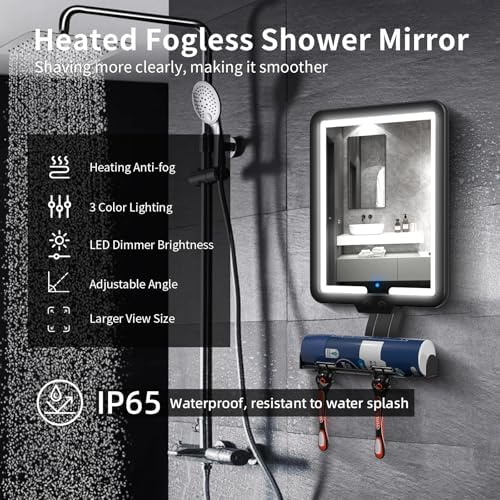 Preheat Digital Folding Mirror for Efficient Shaving