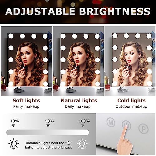 Exquisite Diamond LED Makeup Mirror