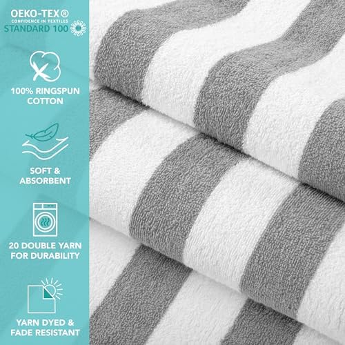24-Piece Over-sized Soft Quick-Dry Terry Beach Towels Set