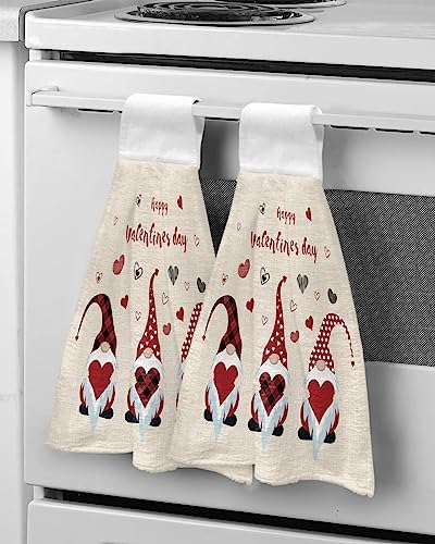Valentines Day Kitchen Towels with Love Hearts