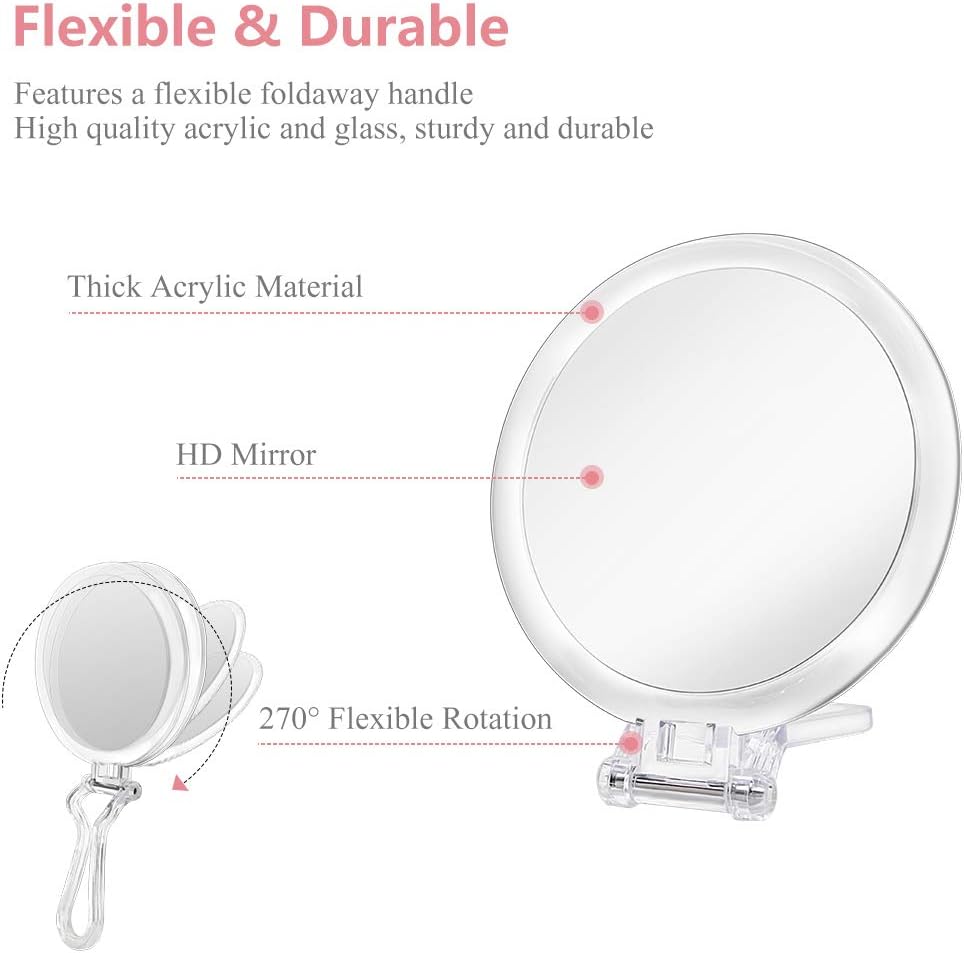 Cheftick Double Sided Handheld Mirror