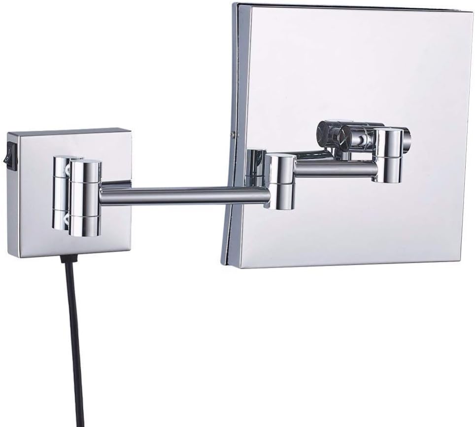 Wall-Mounted Vanity Mirror With 3X Magnification And Chrome Finish
