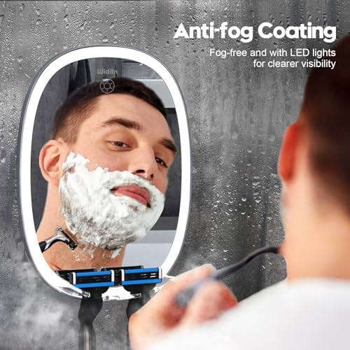 Fogless LED Shower Mirror with Adjustment