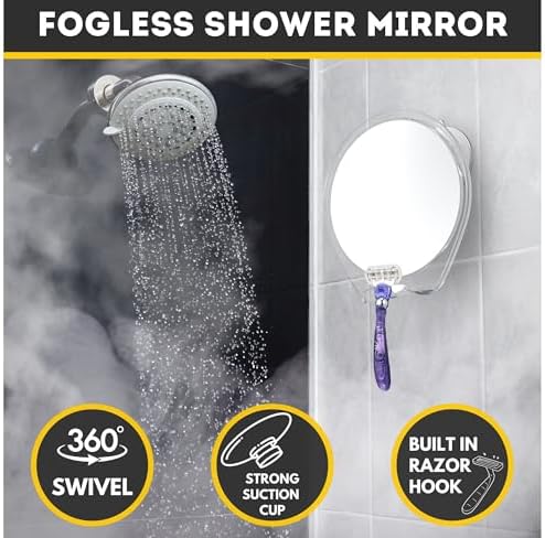 HoneyBull Fogless Shower Mirror - Compact