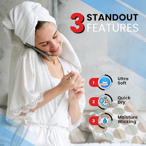 Luxury 100 Ring-Spun Cotton Bath Towels Set of 4