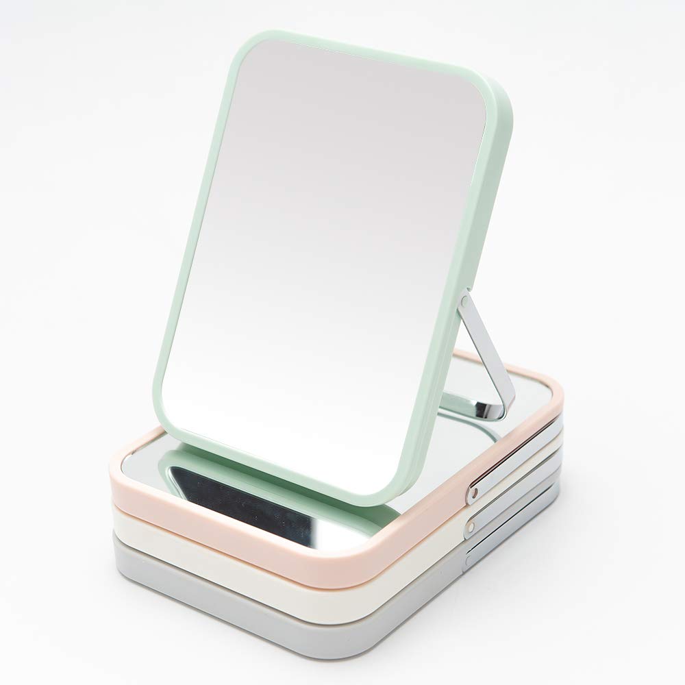 YEAKE - Compact Portable Makeup Mirror with Adjustable Stand