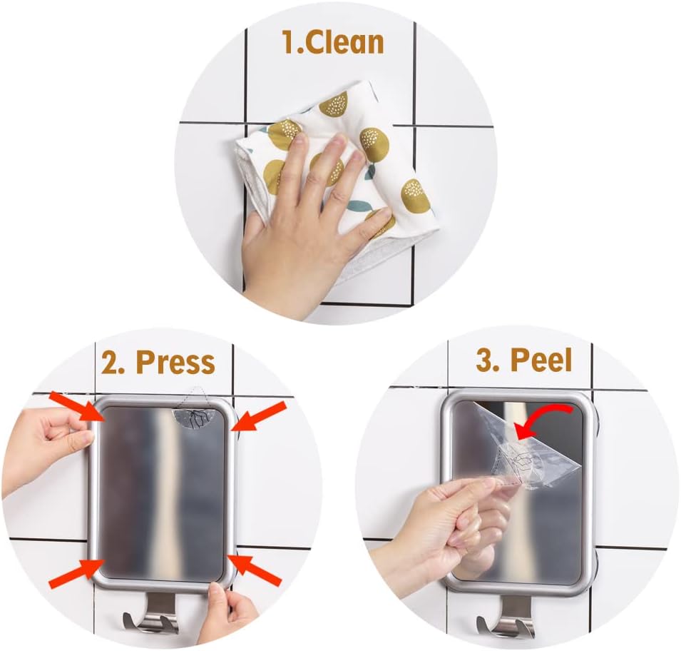 Luxury Fogless Shower Mirror for Shaving Compact Easy to Use