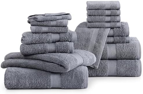 16-Piece Premium Cotton Bath Towels for Luxury Use