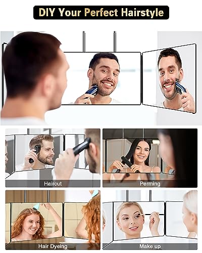 JUSRON 360 Viewing Angle Self-Hair Cutting Mirror