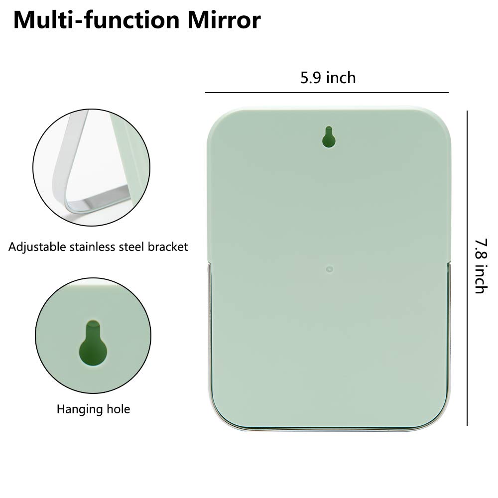 YEAKE - Compact Portable Makeup Mirror with Adjustable Stand