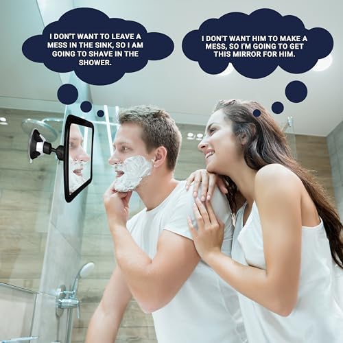 Mirrorvana 360 Swivel Anti-Fog Shower Mirror