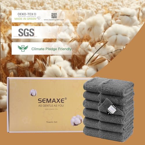 SEMAXE Grey Washcloth Set