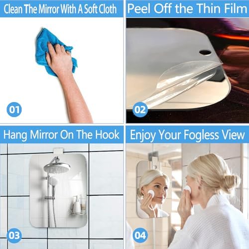 Anti-Fog Shatterproof Portable Mirror