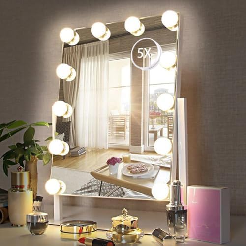 Vanity Mirror with 5X Magnification