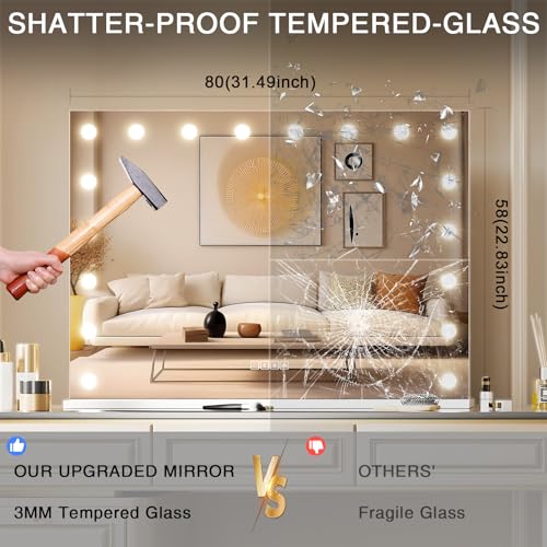 COOLJEEN 315-inch Large Hollywood Makeup Mirror