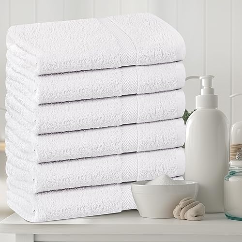 100 Cotton Premium Bath Towels - Soft Luxurious 24x48 Set