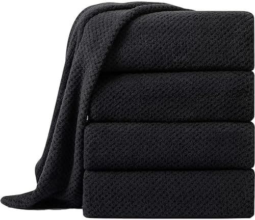 Soft Fuffy Oversized Bath Towels for Adults Set of 4