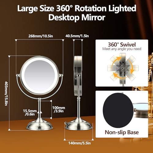 20X Magnifying Makeup Mirror with Rechargeable Lights