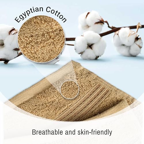 Superior 13x13 Long Staple Combed Cotton Face Towels 10 Piece Set