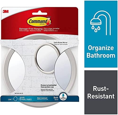 Professional-Quality Bath Mirror with Adhesive Strip for Home Bathroom