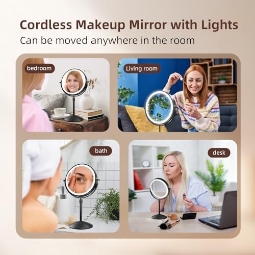 Omobolanle 8 Lightweight Makeup Mirror with LED Lights for Women