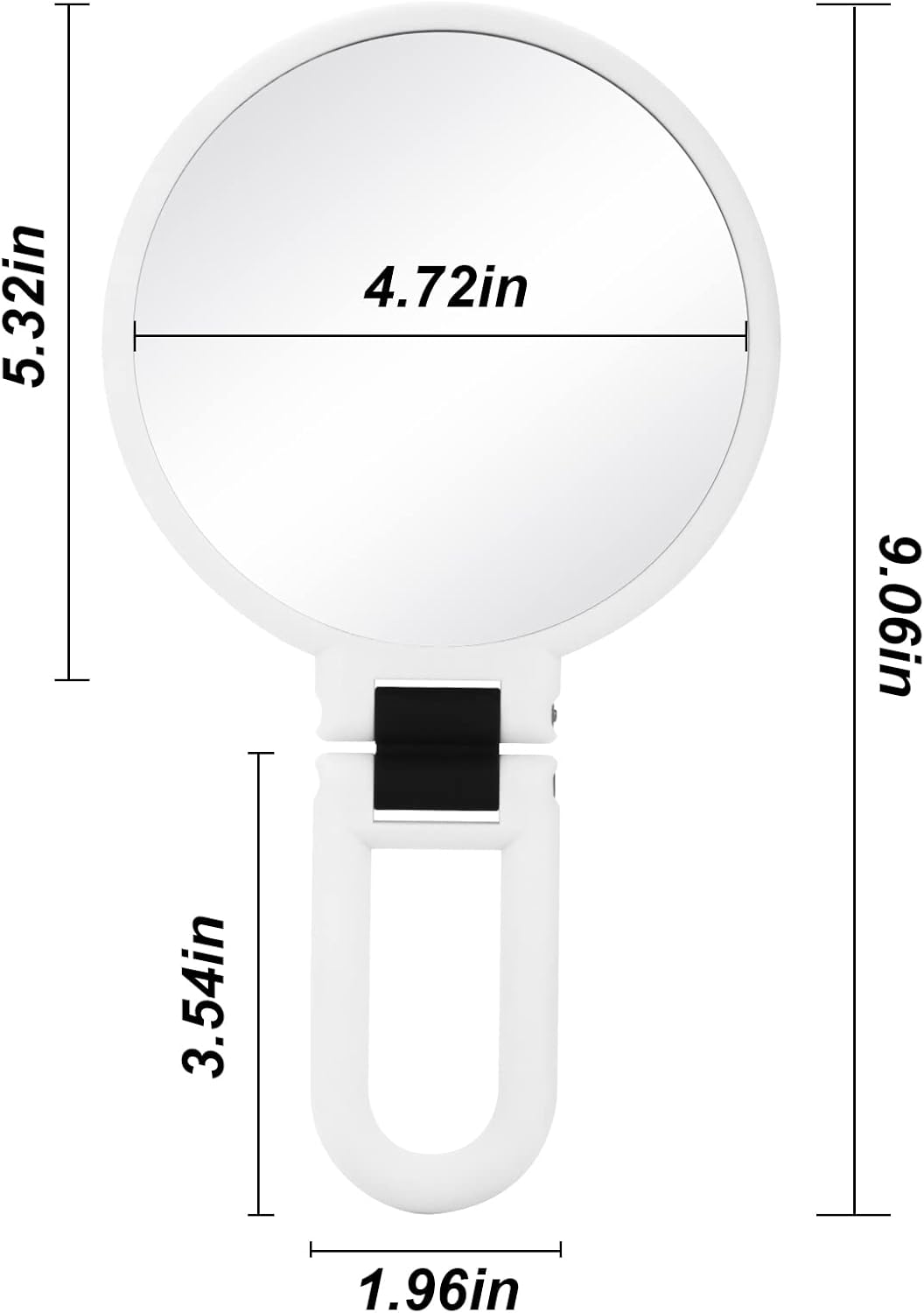 Magnifying Compact Travel Mirror with 30x Double-Sided Surface