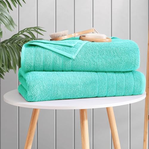 Luxury Soft Cotton bath towels 4-pack Aqua Sky bath time excellence