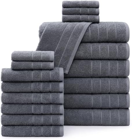 Casa Platino Bath Towels Set 18-Piece Premium Cotton Set