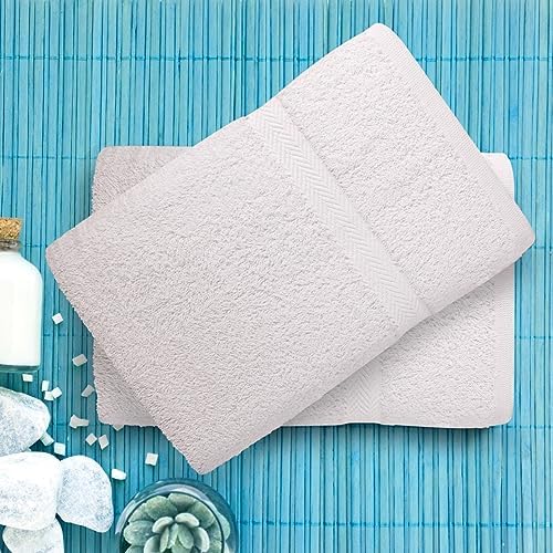100 Cotton Premium Bath Towels - Soft Luxurious 24x48 Set