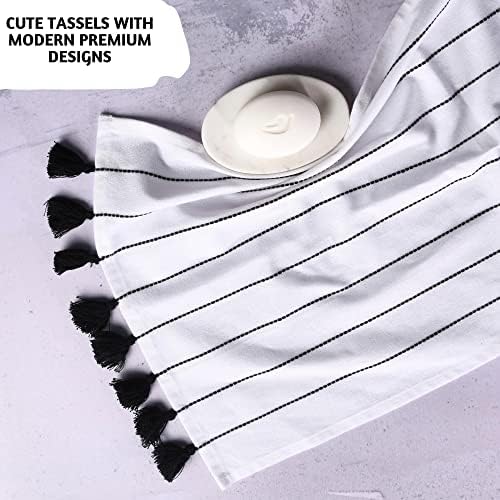 Folkulture Boho Hand Towels with Tassels Set of 2 1