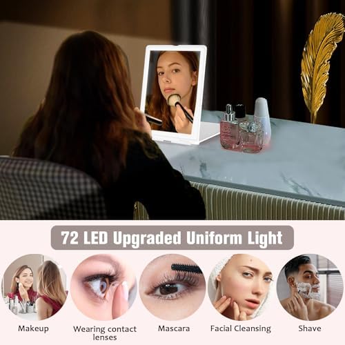 WO Homiba Travel Makeup Mirror with Lights