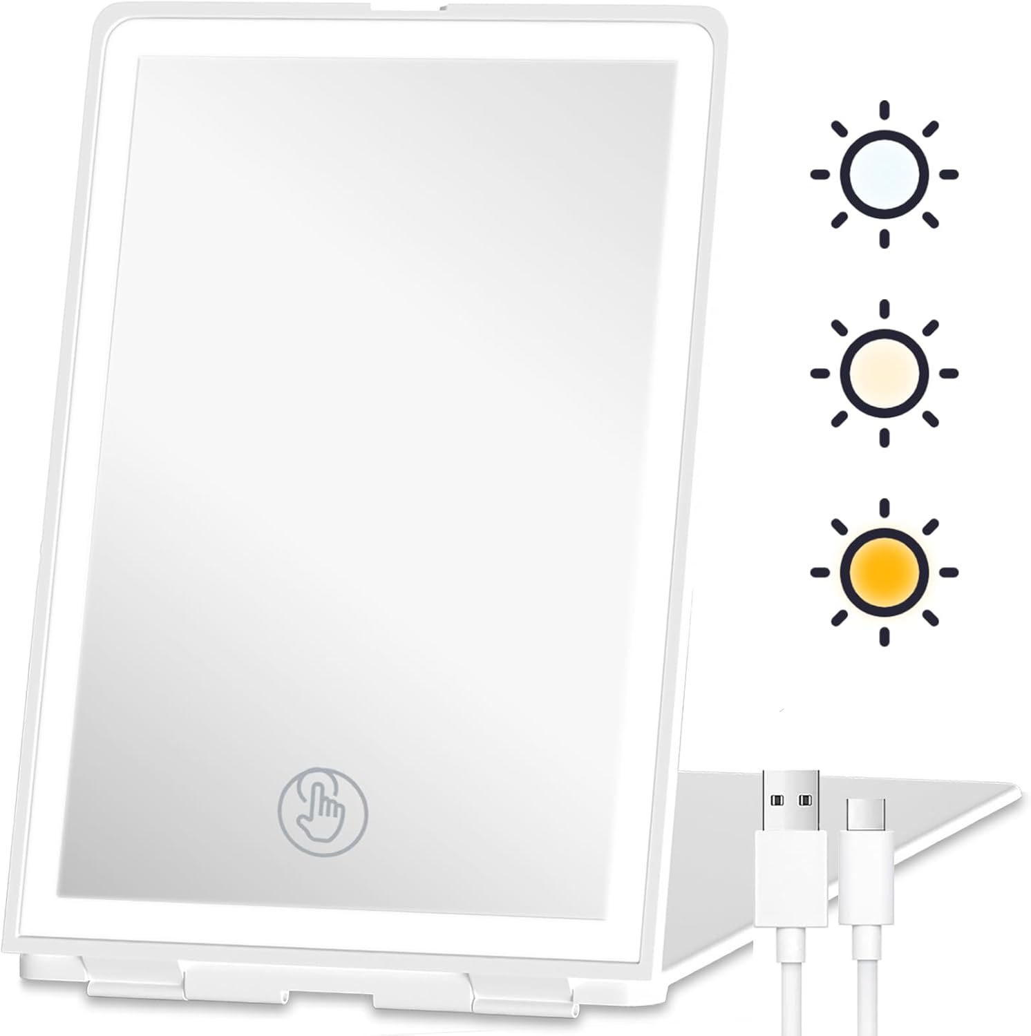 WO Homiba Travel Makeup Mirror with Lights