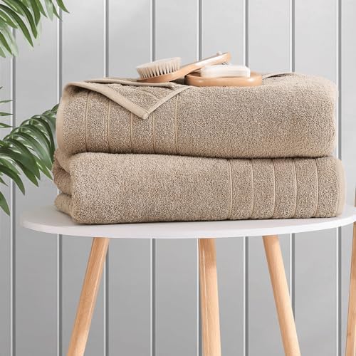 Casa Platino 4-Piece Bathroom Towel Set 30x60 Cotton Tawny Brown