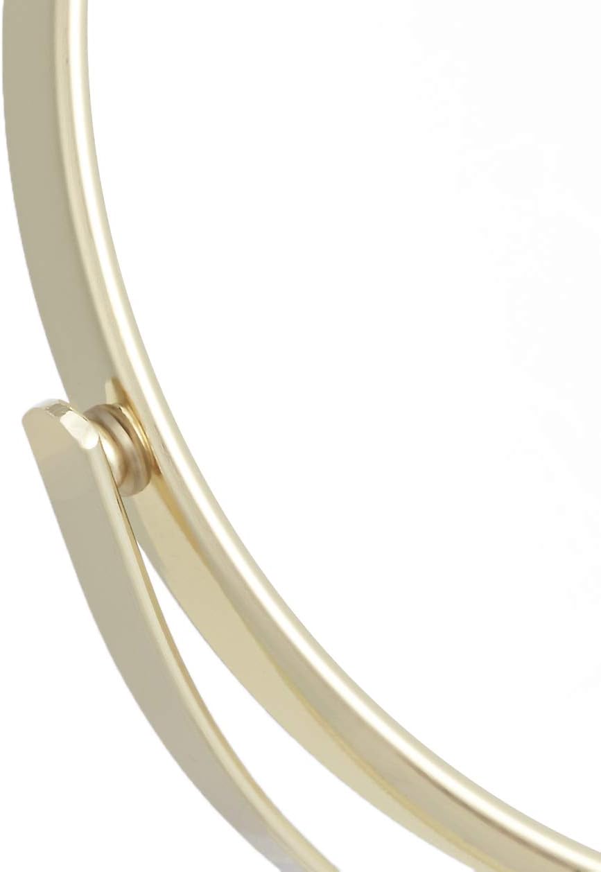 Amazon Basics Tabletop Mount Vanity Round Mirror 1x5x Magnification Gold