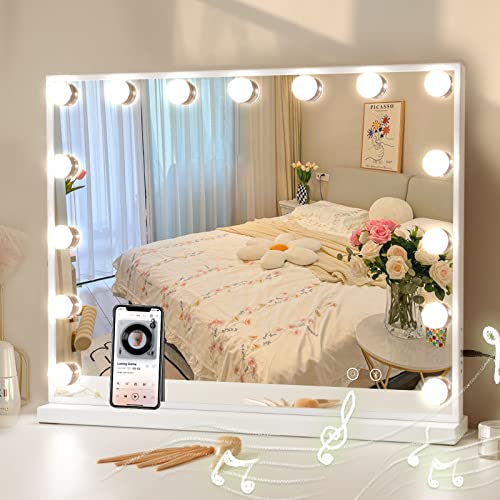Cooleen 15-LED Vanity Mirror with Bluetooth USB Charging