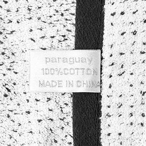 Violet Linen 2x Hand Towels Soft Terry Cotton 20x30 Black Luxury Bath Quality