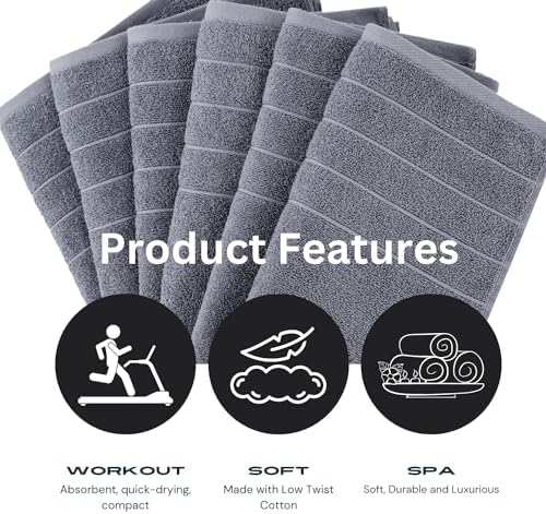 Luxurious Evolution 6-Pack Medium Cotton Towels