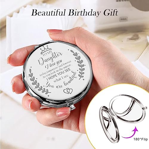 Personal Engraved Makeup Mirror for Daughter