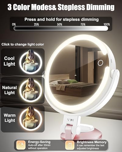 15X Wall-Mounted Magnifying Makeup Mirror