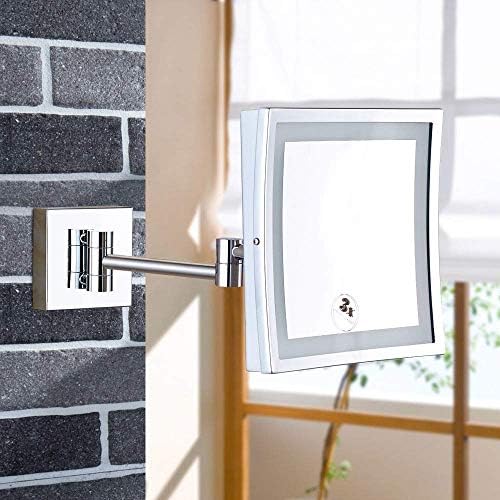 Wall-Mounted Vanity Mirror With 3X Magnification And Chrome Finish
