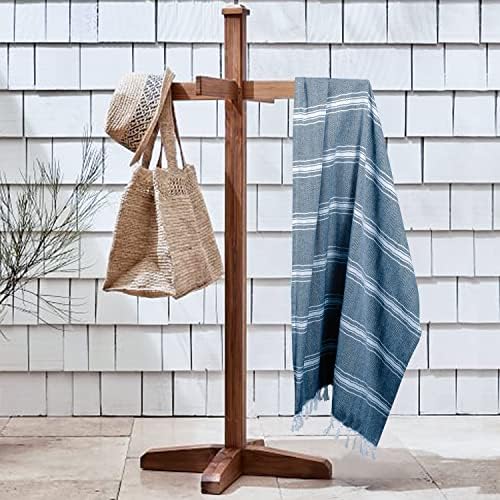 Belizzi Home - 6 x 36x71 Navy Blue Chevron Beach Towels