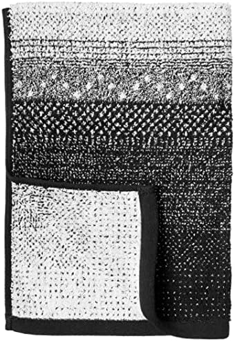 Violet Linen 2x Hand Towels Soft Terry Cotton 20x30 Black Luxury Bath Quality