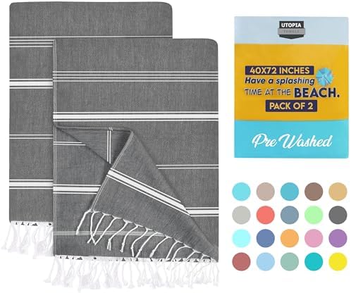 Utopia Premium 100 Cotton Beach Towels 40x72 inches - Set of 2