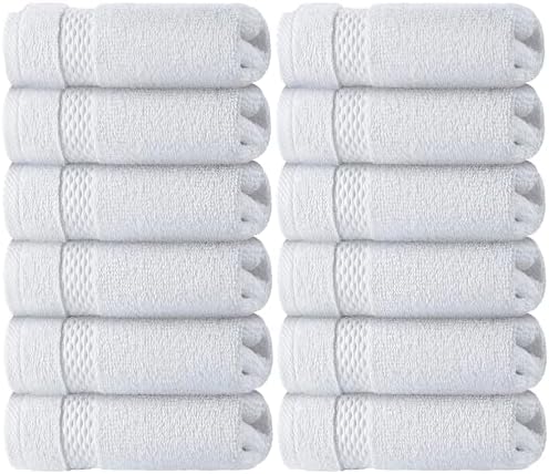 Luxury Cotton Washcloths Soft Durable White