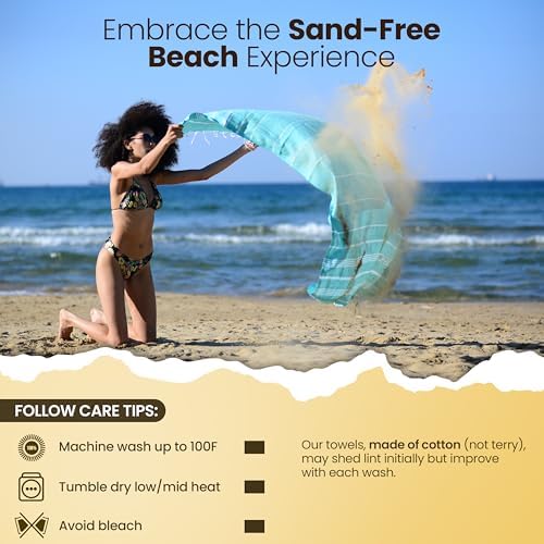 5-Piece Set of Lightweight Turkish Beach Towels