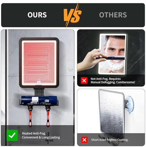 Preheat Digital Folding Mirror for Efficient Shaving